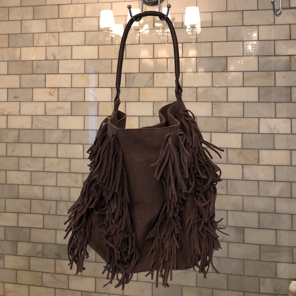 Top shop suede fringe purse